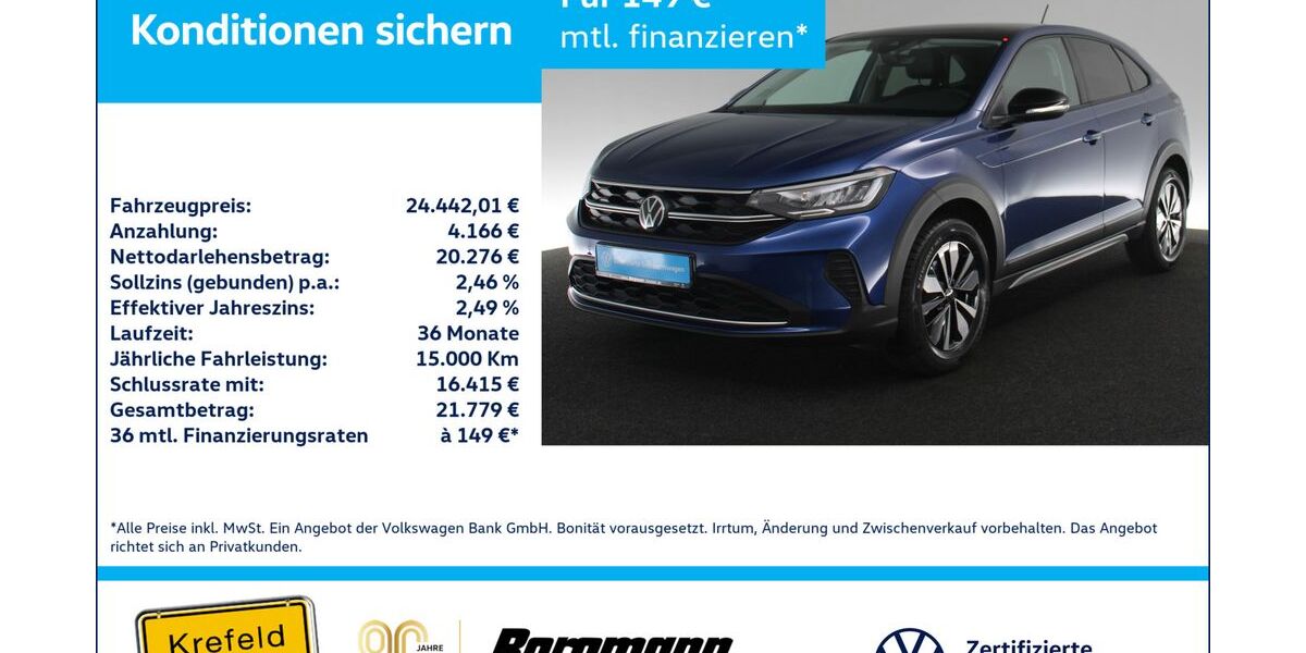 VW Taigo 9.806 km 23.337 &euro; Krefeld 47803