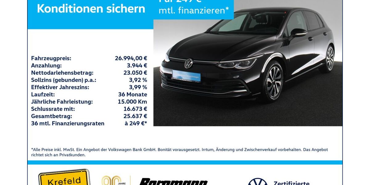 VW Golf 39.014 km 26.335 &euro; Krefeld 47803
