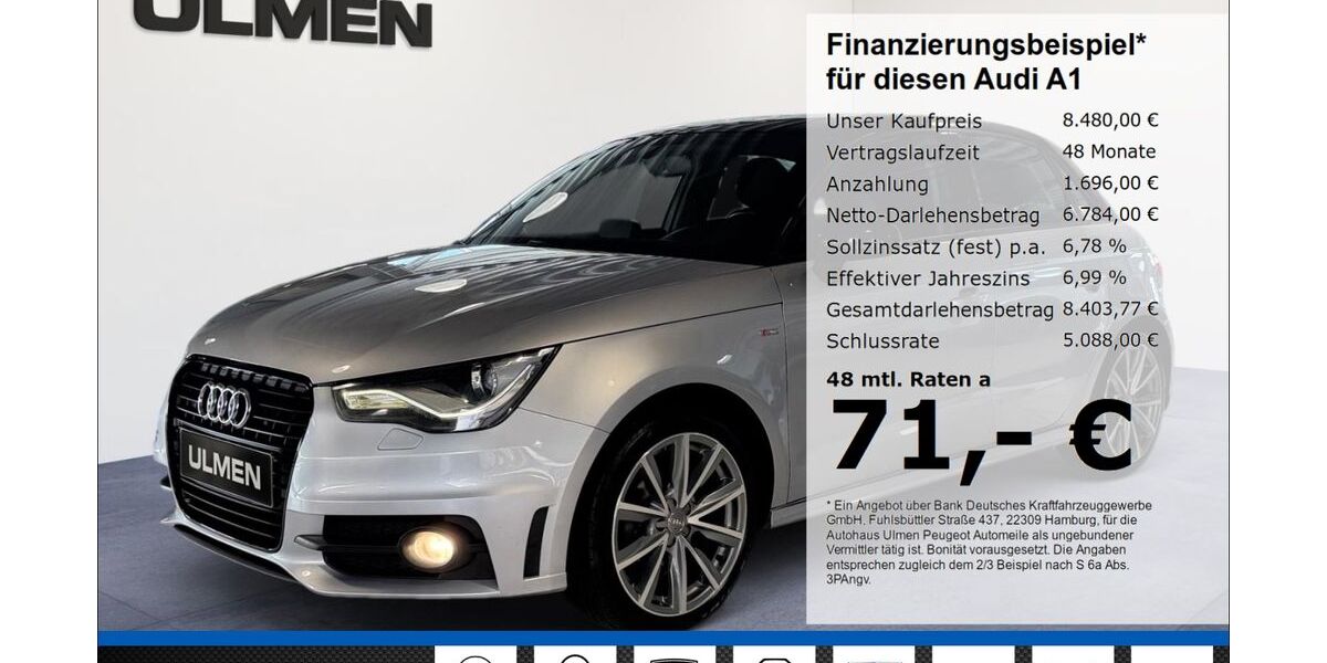 Audi A1 125.348 km 8.480 &euro; Düsseldorf 40233