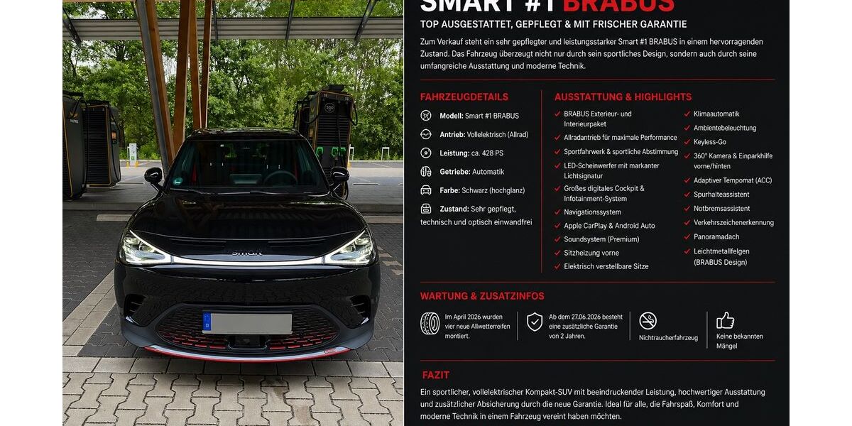 Smart #1 35.000 km 31.400 &euro; Solingen 42699