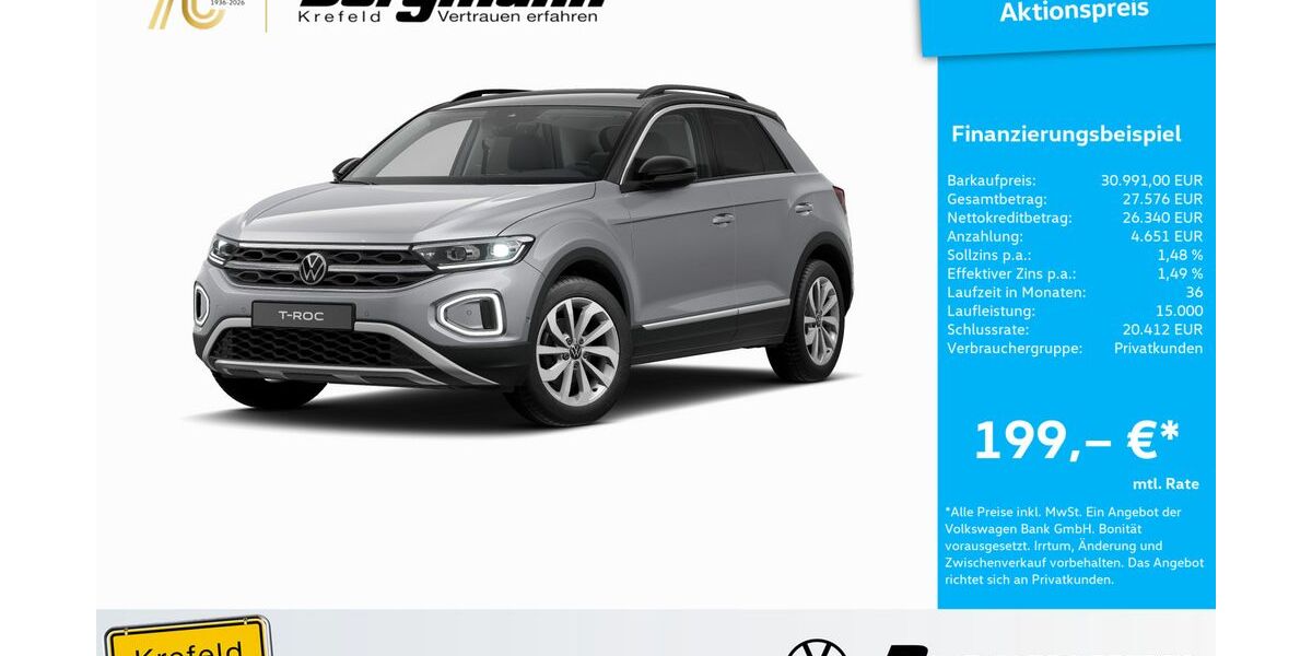 VW T-Roc 14.339 km 30.991 &euro; Krefeld 47803