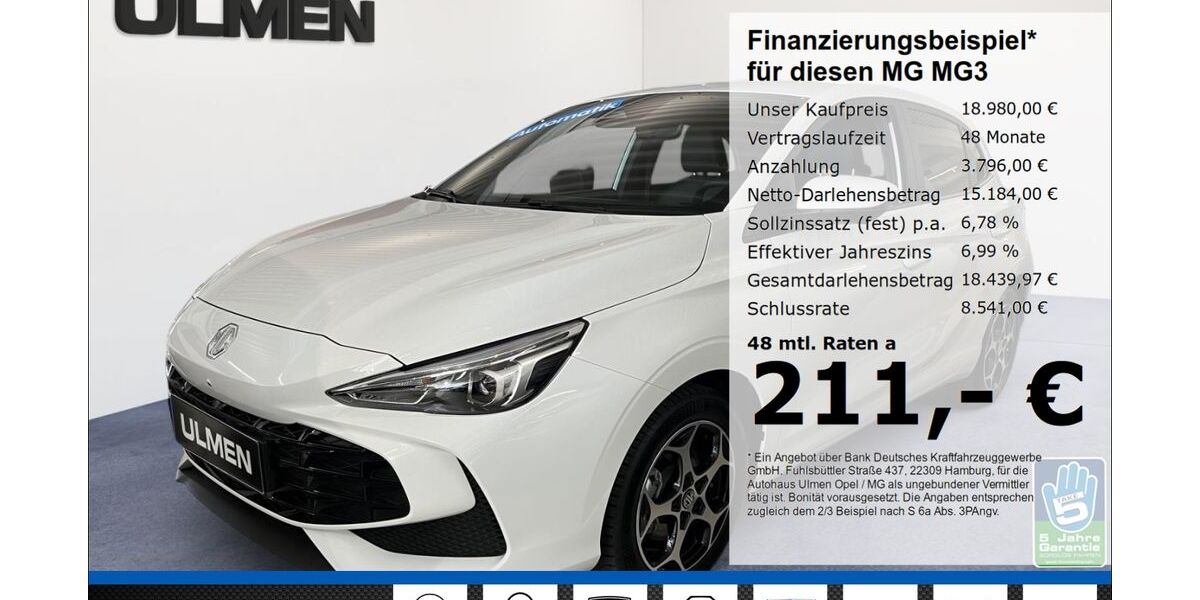 MG 3 4.540 km 18.980 &euro; Düsseldorf 40231