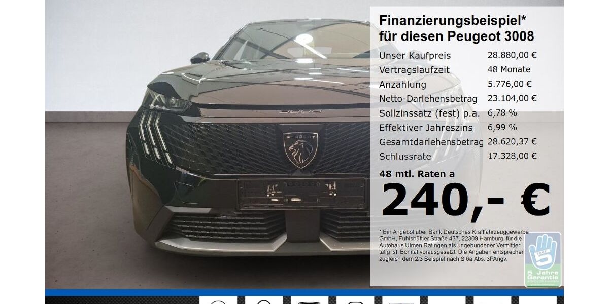 Peugeot 3008 38.041 km 28.480 &euro; Ratingen 40880