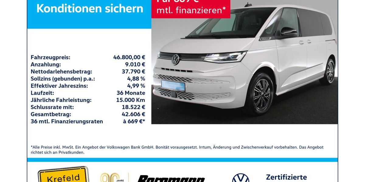 VW T7 Multivan 84.646 km 46.800 &euro; Krefeld 47803