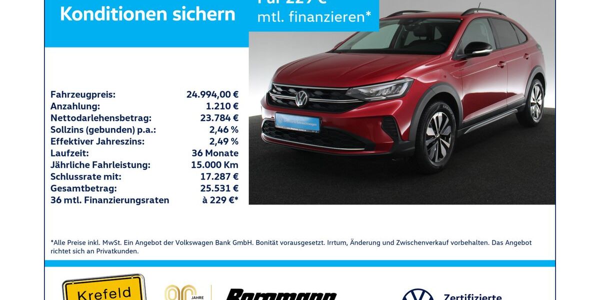 VW Taigo 4.219 km 22.997 &euro; Krefeld 47803